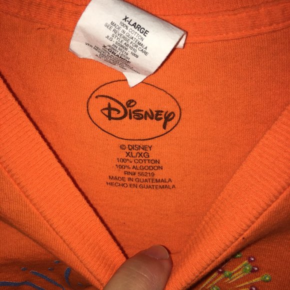 EUC Disney T Shirt Orange Mickey Donald Duck Men's Size XL 2010 Disney Parks - Picture 3 of 4